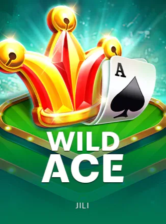 ภาพปกเกม Wild Ace ค่าย JILI (หมวกตัวตลกกับไพ่เอซบนโต๊ะสีเขียว) ประกอบหัวข้อห้องทดลองฟีเจอร์