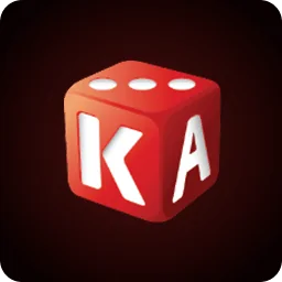 โลโก้ค่ายเกม KA บนลูกเต๋าแดง ประกอบหัวข้อผู้ทดสอบเกม